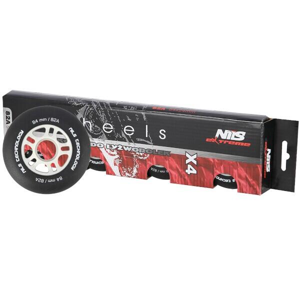 Matná kolečka NILS Extreme PU 84x24 82A s ložisky ABEC 9, 4 ks 4/6