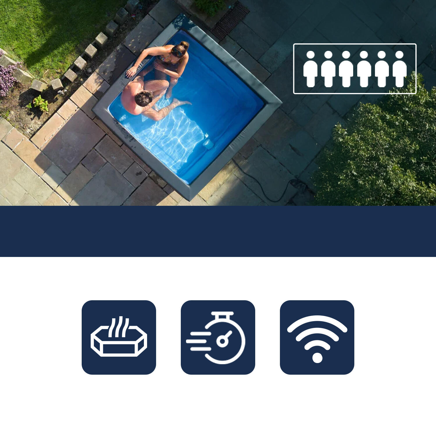 Spa 6 pers Netspa Celestia - Semi-rigide, 1100L, 180x70cm, Verwarming 3/7