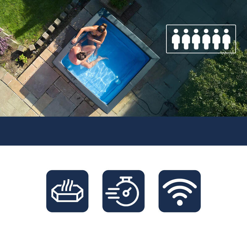 Spa 6 pers Netspa Celestia - Semi-rigid, 1100L, 180x70cm, Încălzire