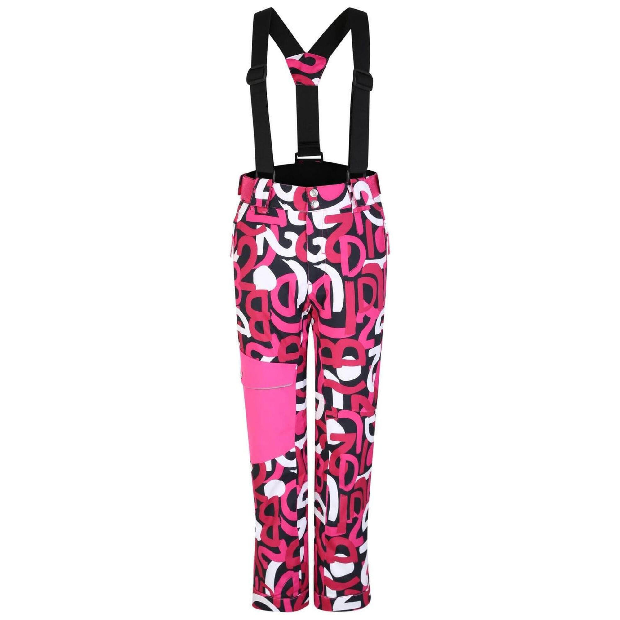 Dare 2b - Pantalon De Ski Dare2be Pow Avec Bretelles Pour Enfants - Pantalons - Rose -  3 À 4 Ans - Decathlon