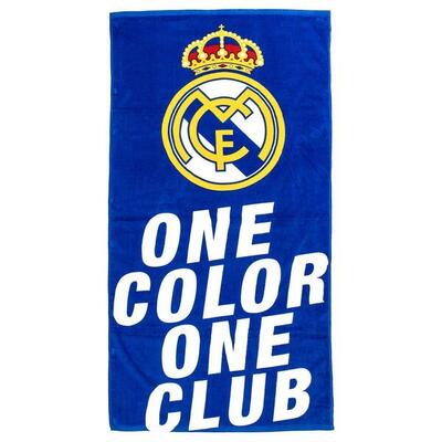 Strandhanddoek real madrid c.f. one color blauw