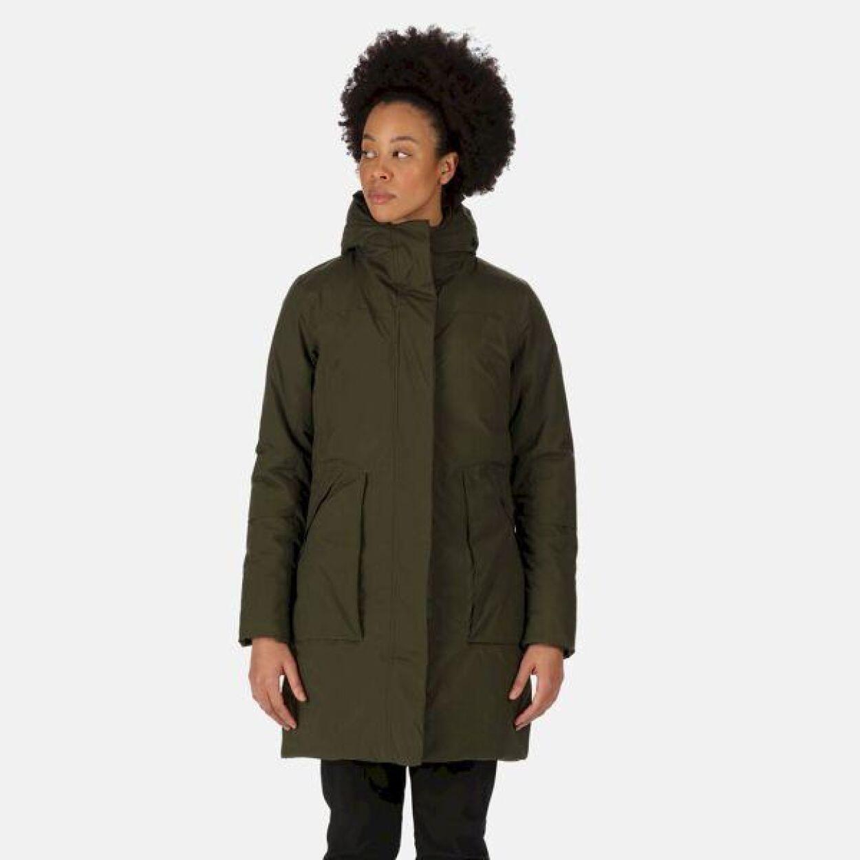 REGATTA Winterjacke Yewbank II Freizeit Damen Dark Khaki Wasserdicht 8.000 mm