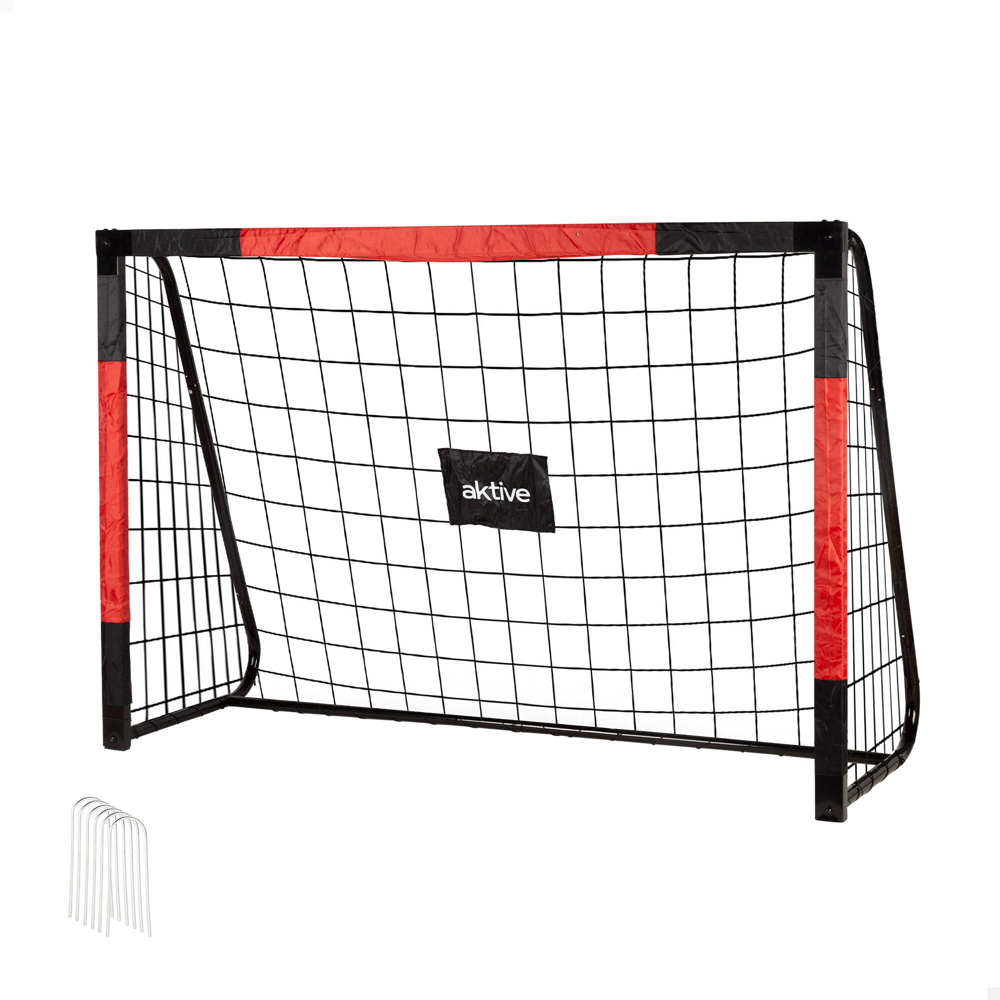 Aktive - Aktive But De Football En Acier 180x60x120 Cm Avec Filet Robuste Et 6 Piquets - But - Noir - Taille Unique - Decathlon