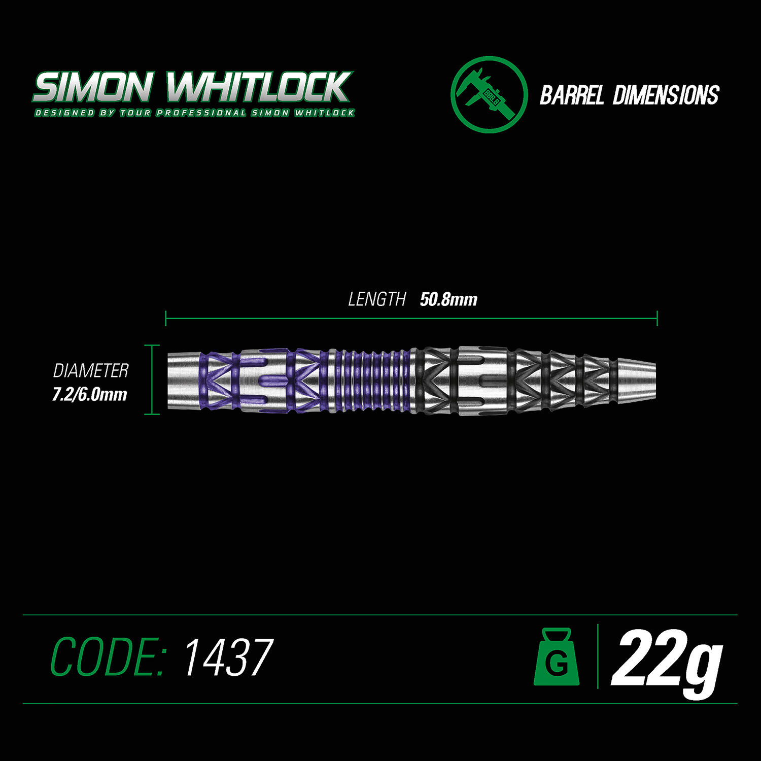 Dardos Winmau Simon Whitlock 90% 6/6