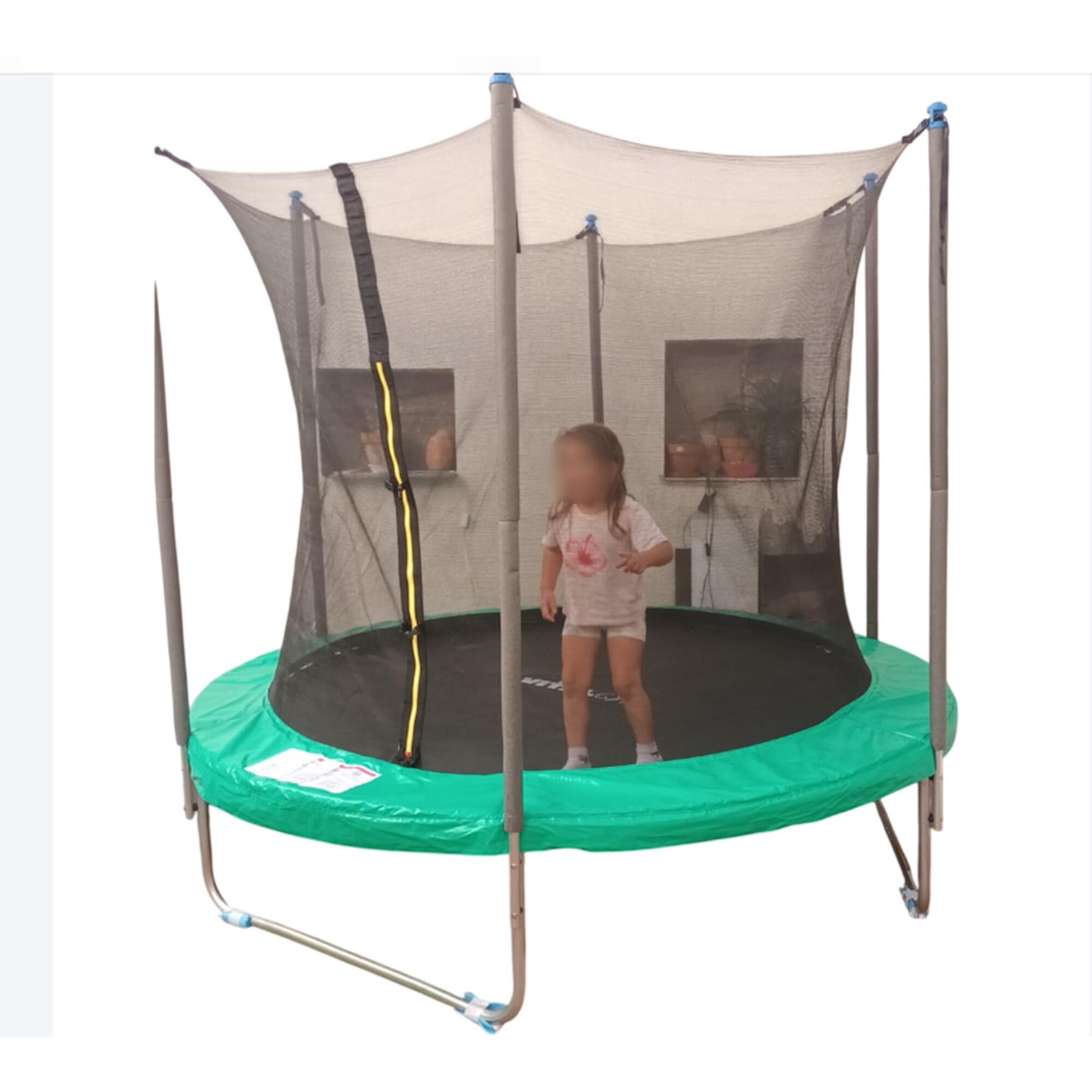 Cama Elastica Trampolin Vital Gym Con Red De Seguridad 244cm 3/7