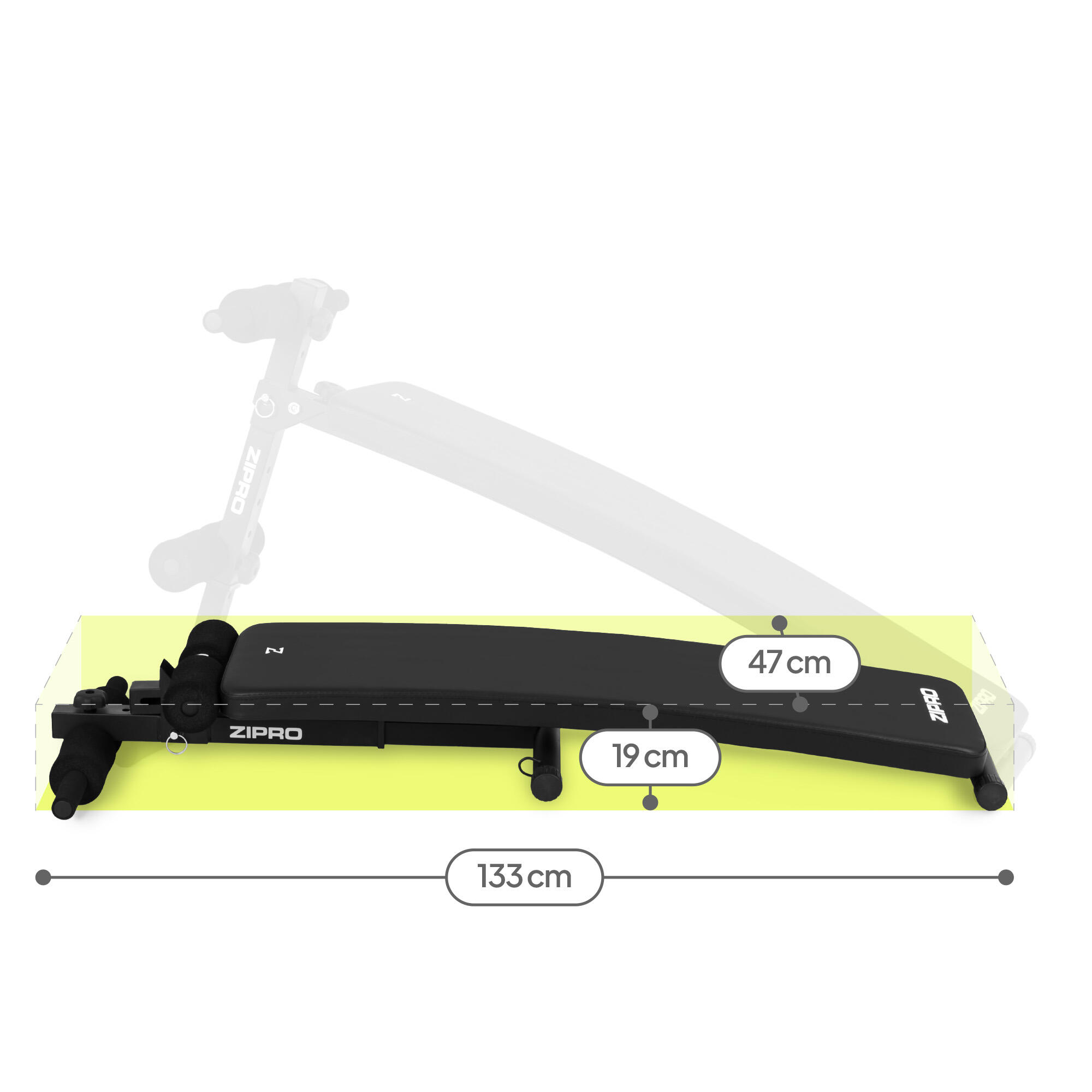 Сложная конструкция скамьи Zipro Slant