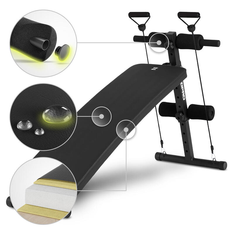 Banco de Musculação Zipro Slant Dobrável com extensão muscular