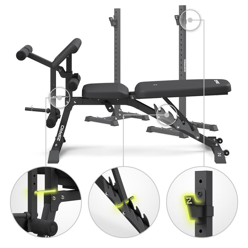 Bancă bodybuilding reglabilă Zipro Superset multifunctionala