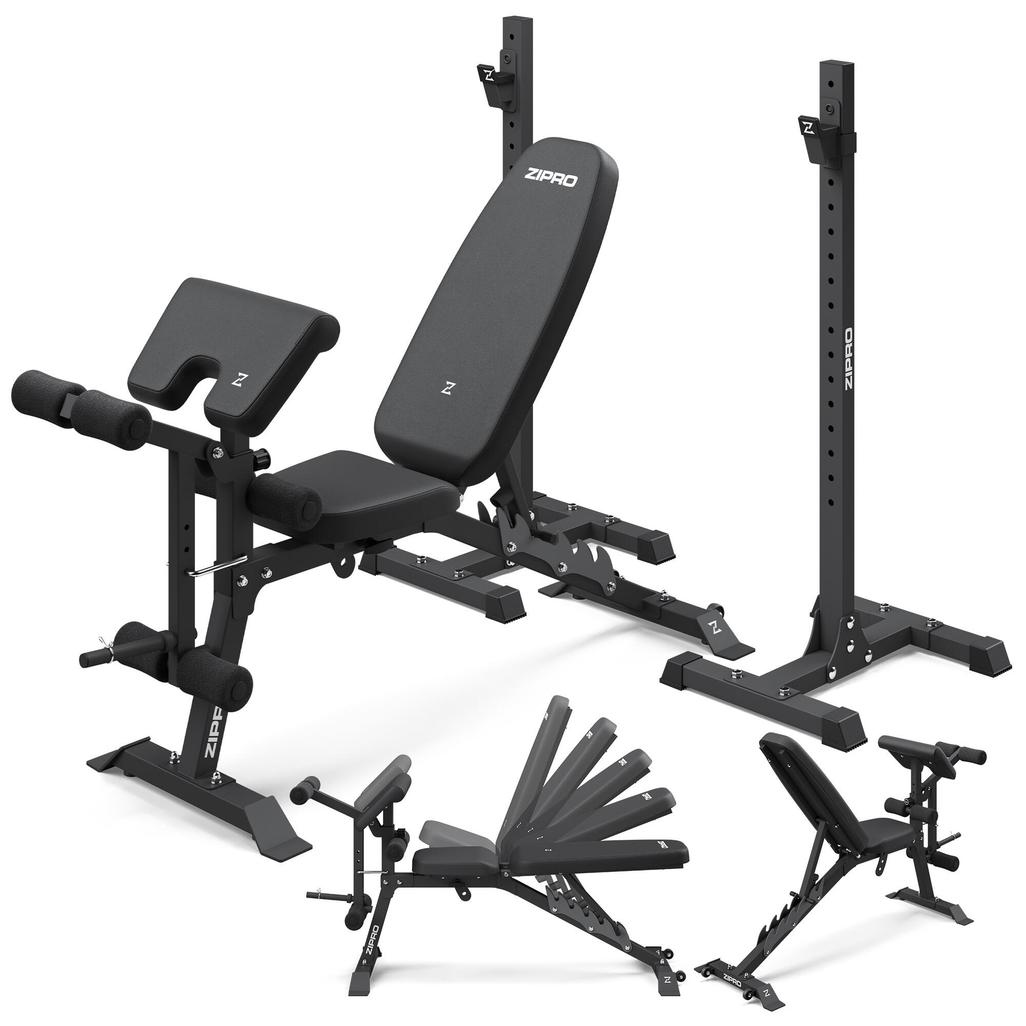 Zipro - Banc De Musculation Zipro Superset Inclinable Déclinable Avec Support De Barre - Banc De Musculation - Noir - No Size - Decathlon