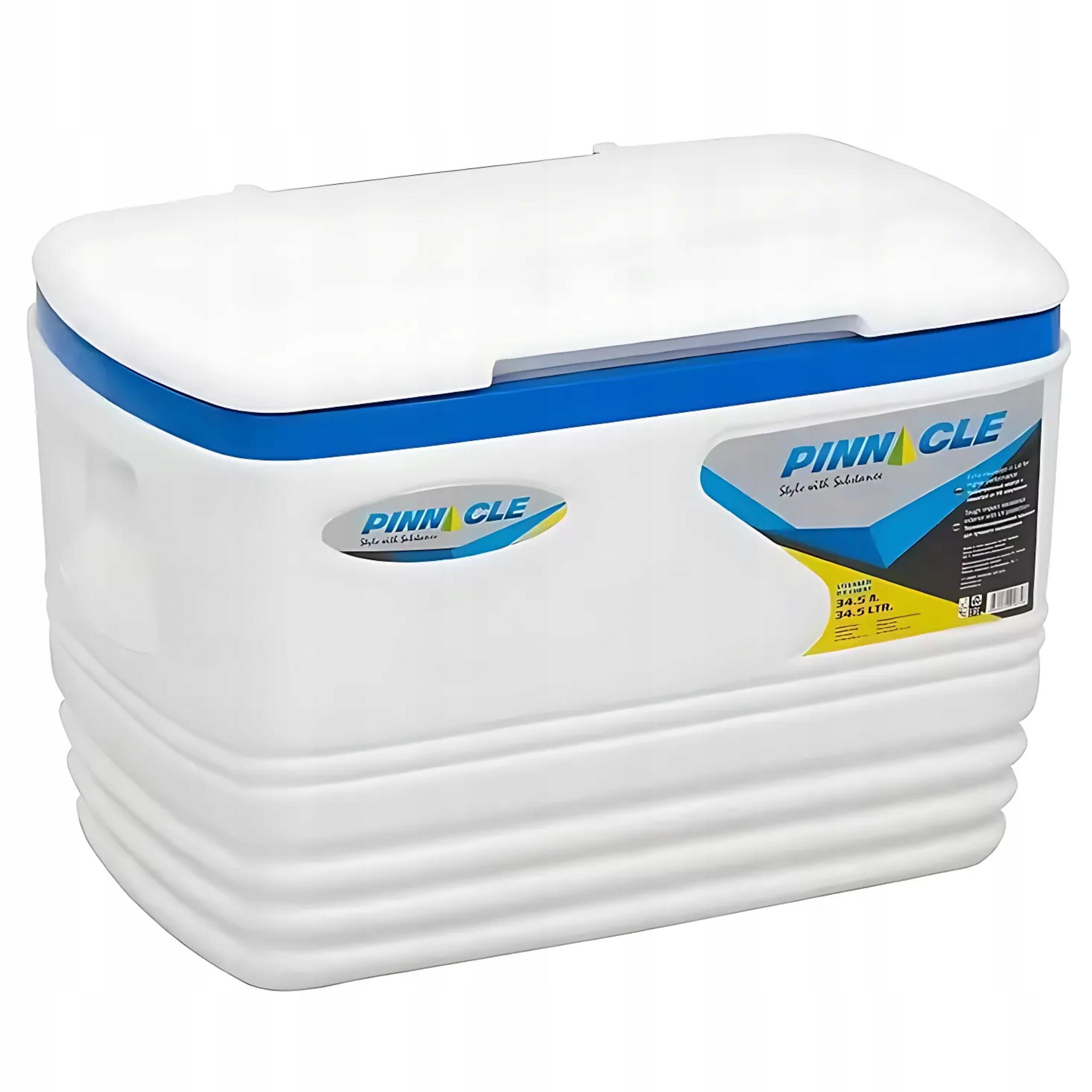 Lodówka Turystyczna 34,5L Biała Pinnacle + wkłady chłodzące 2x330ml + bidon 3/7