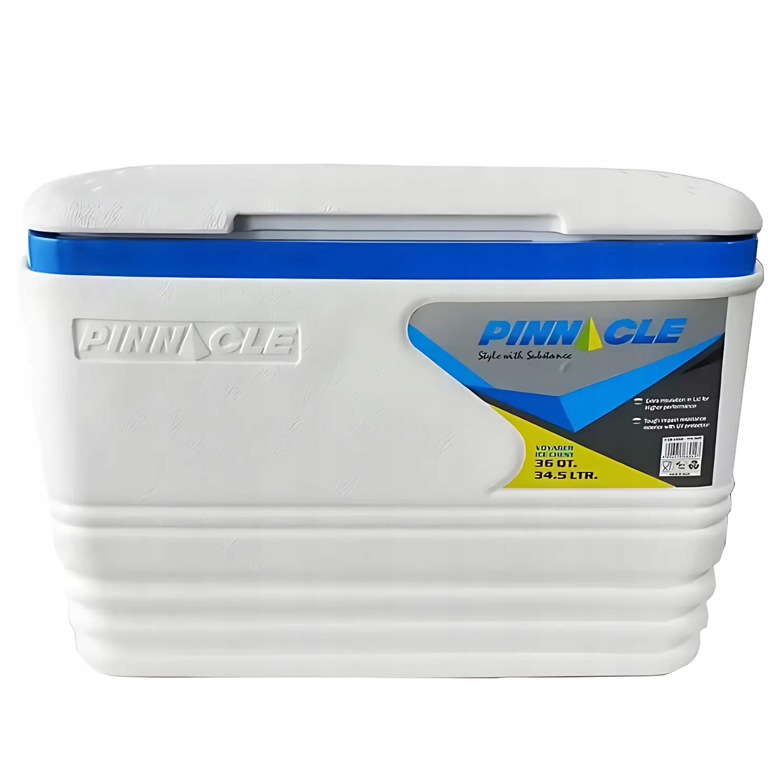 Lodówka Turystyczna 34,5L Biała Pinnacle + wkłady chłodzące 2x330ml + bidon 5/7