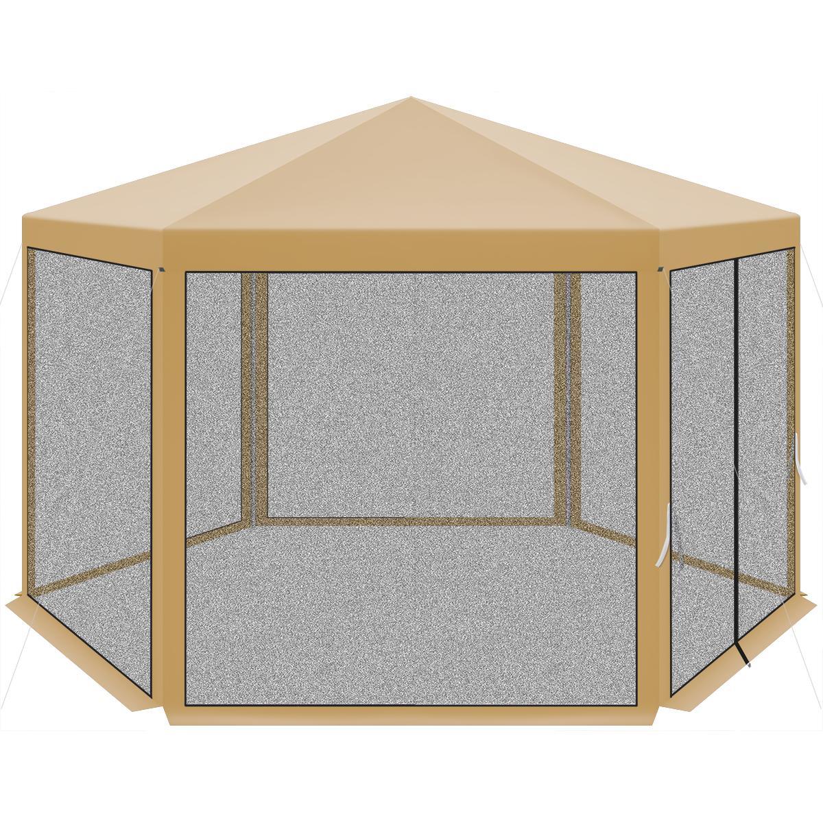 Namiot pawilon turystyczny 2x2x2x2.5M z moskitierą 4/7