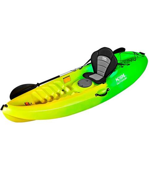 Kayak loisir monoplace Mola 270x80 cm Vert Jaune - Sit-on-top 21 kg