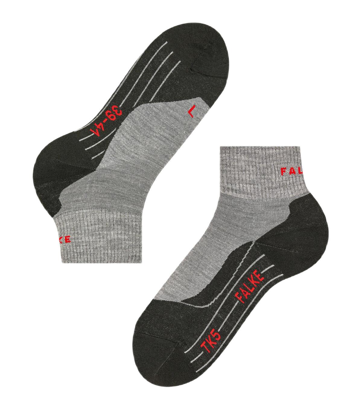 Chaussettes en laine pour femmes gris clair 5/6