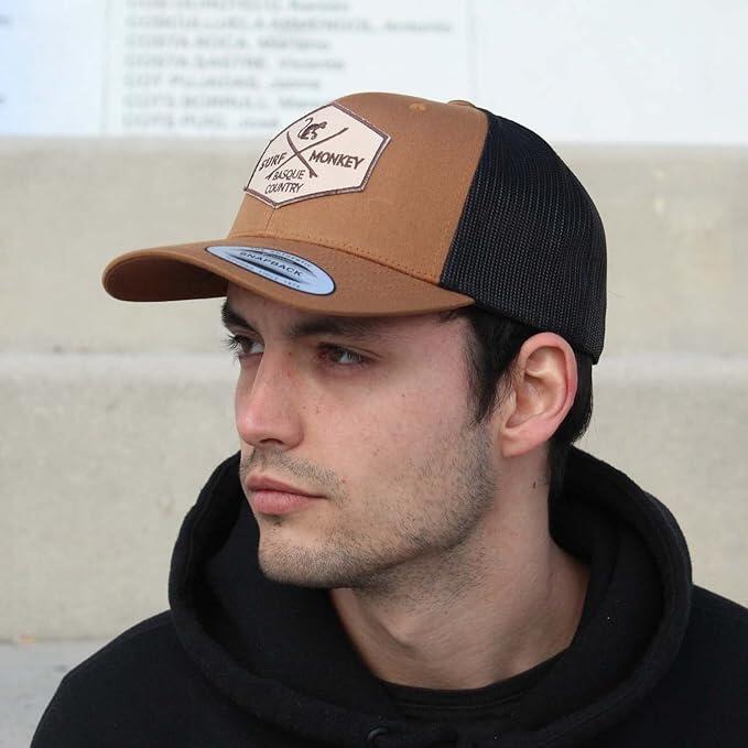 Gorra Trucker - 6 Paneles / Adulto / Talla única (Caramelo/Negro) 3/5