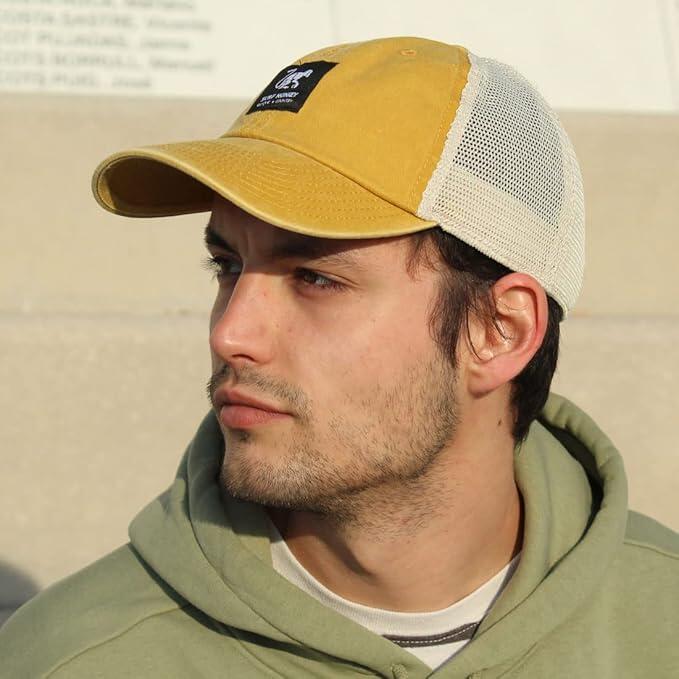 Casquette camionneur - Toile maille - Coton / Adulte / Taille unique (Moutarde) 4/6