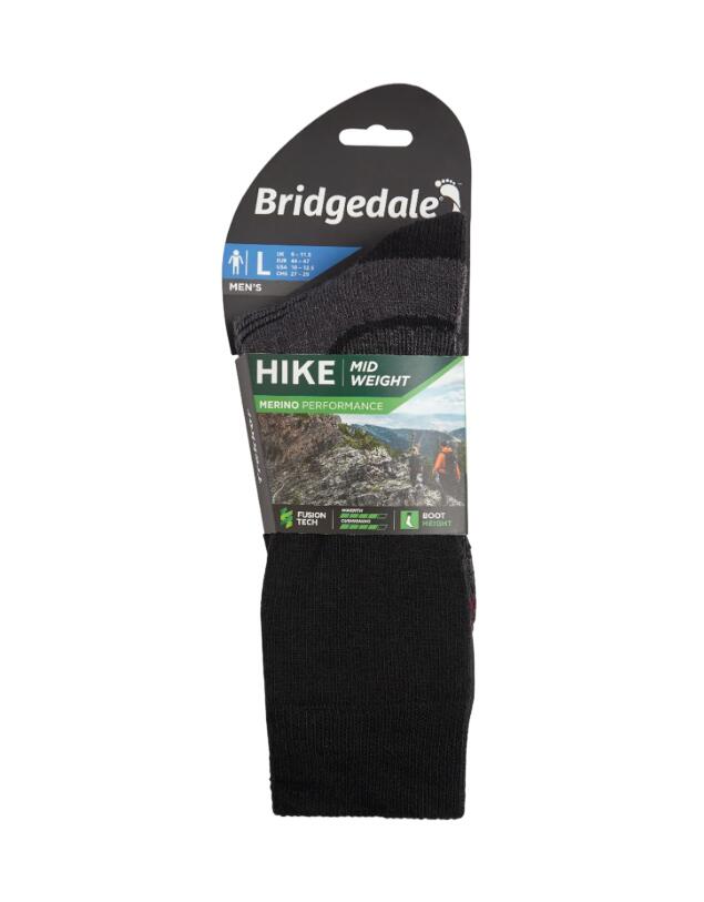 Midweight Merino Performance Wandelsokken Heren wollen sokken Black 3/7
