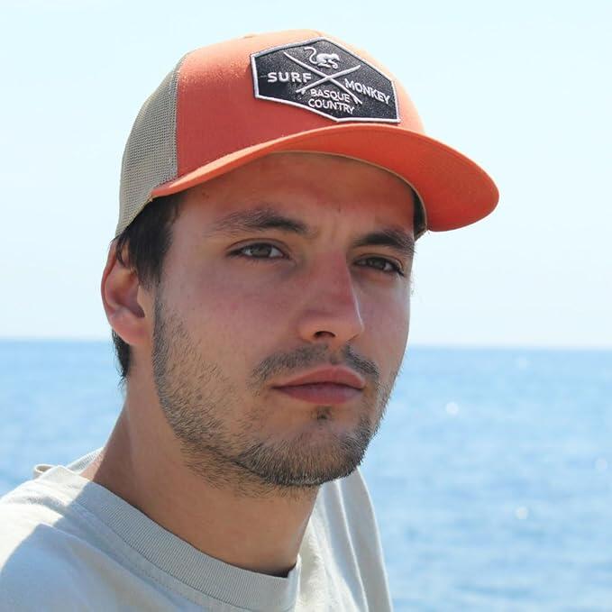 Czapka trucker 6-panelowa / Jeden rozmiar (Pomarańczowy/Beżowy) 3/5