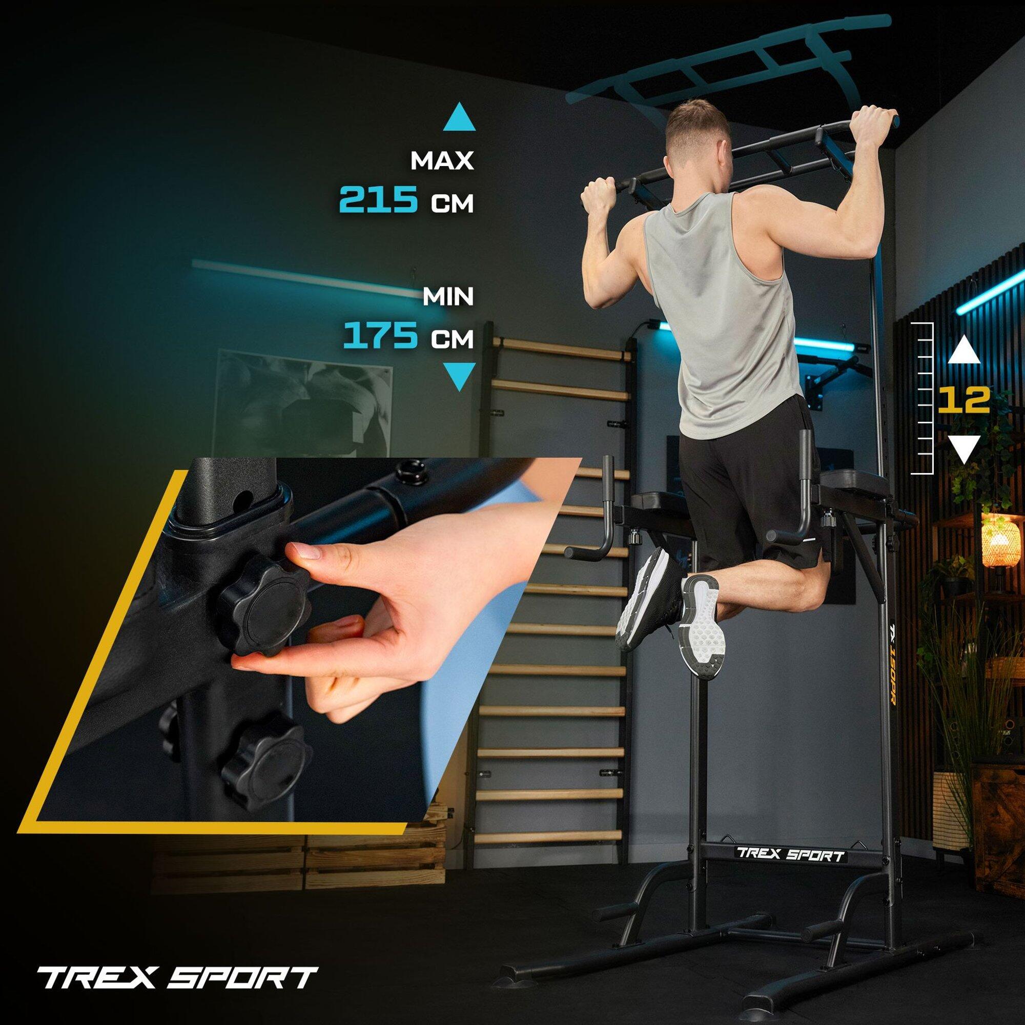 Estación de musculación 4 en 1 Trex Sport TX-150PR con bandas 2/7