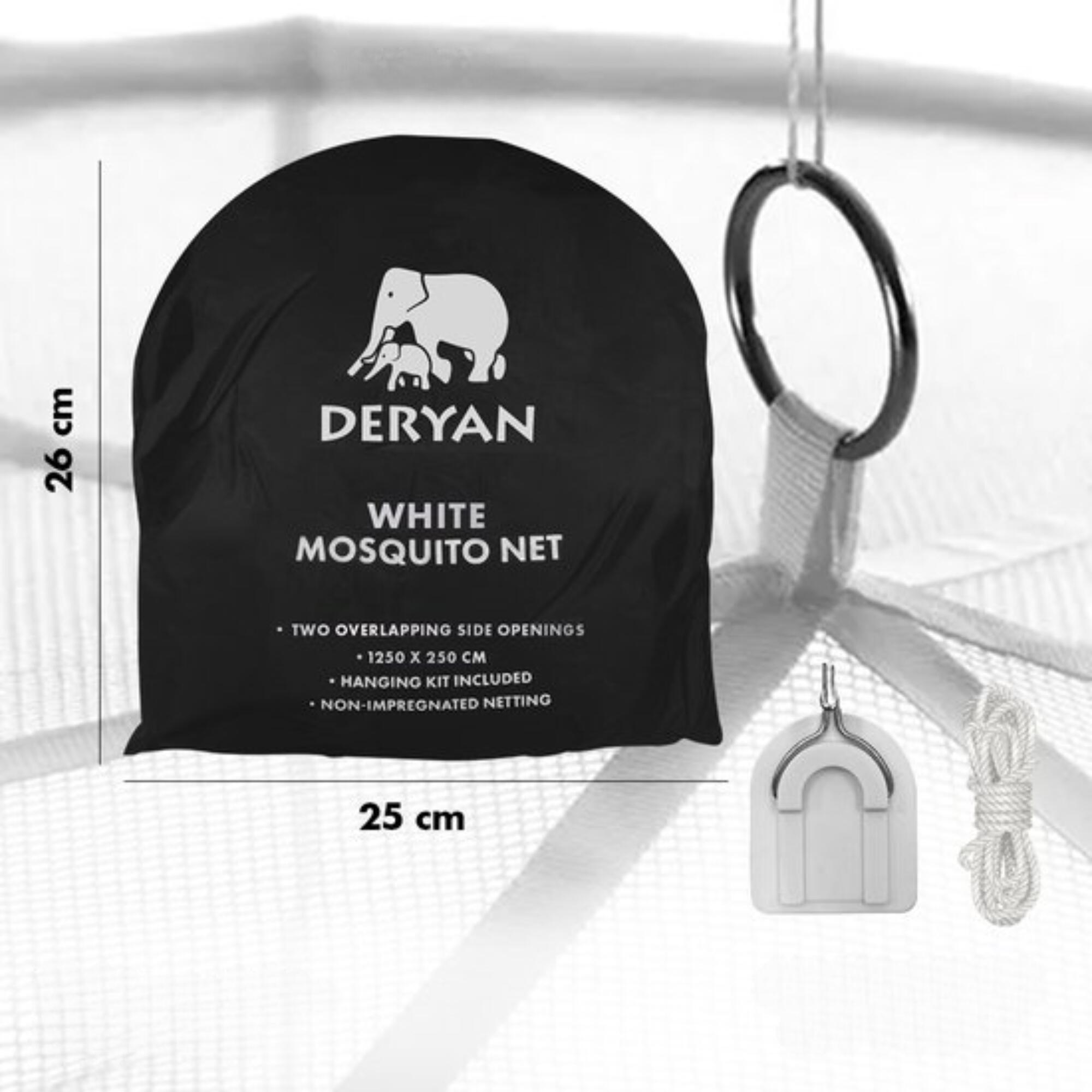 Mosquitera Deryan Luxe - 2 Personas - Cuadrada - Kit y Bolsa - Blanca 6/6