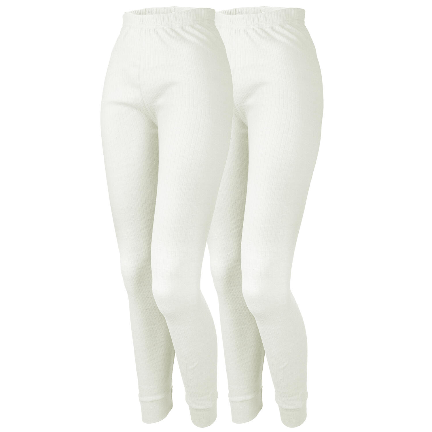 BLACK SNAKE Thermounterhose Damen 2-er Set | Sportunterhose | Innenfleece | Creme
