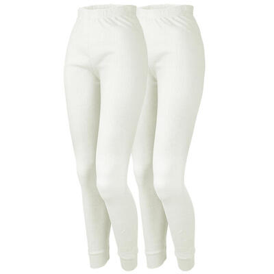 2 pantaloni termici | Donna | Pile interno | Crema