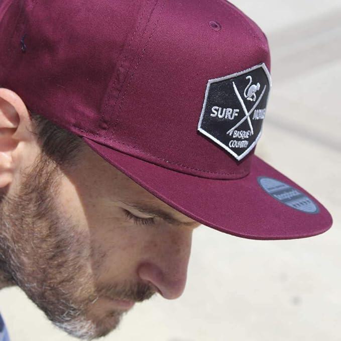 Gorra Trucker - Visera Plana - Snapback / Adulto / Talla única (Granate) 4/5