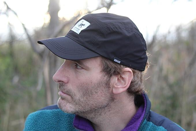 Casquette de running pluie unisexe – recyclée – sans fluor (Noir) 5/6