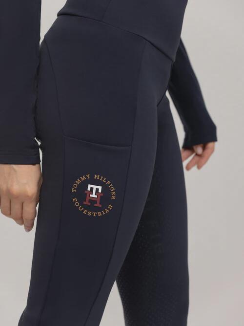 Tommy Hilfiger Equestrian Delaware Hoge Taille Full Grip Legging Dames Blauw - 4/7