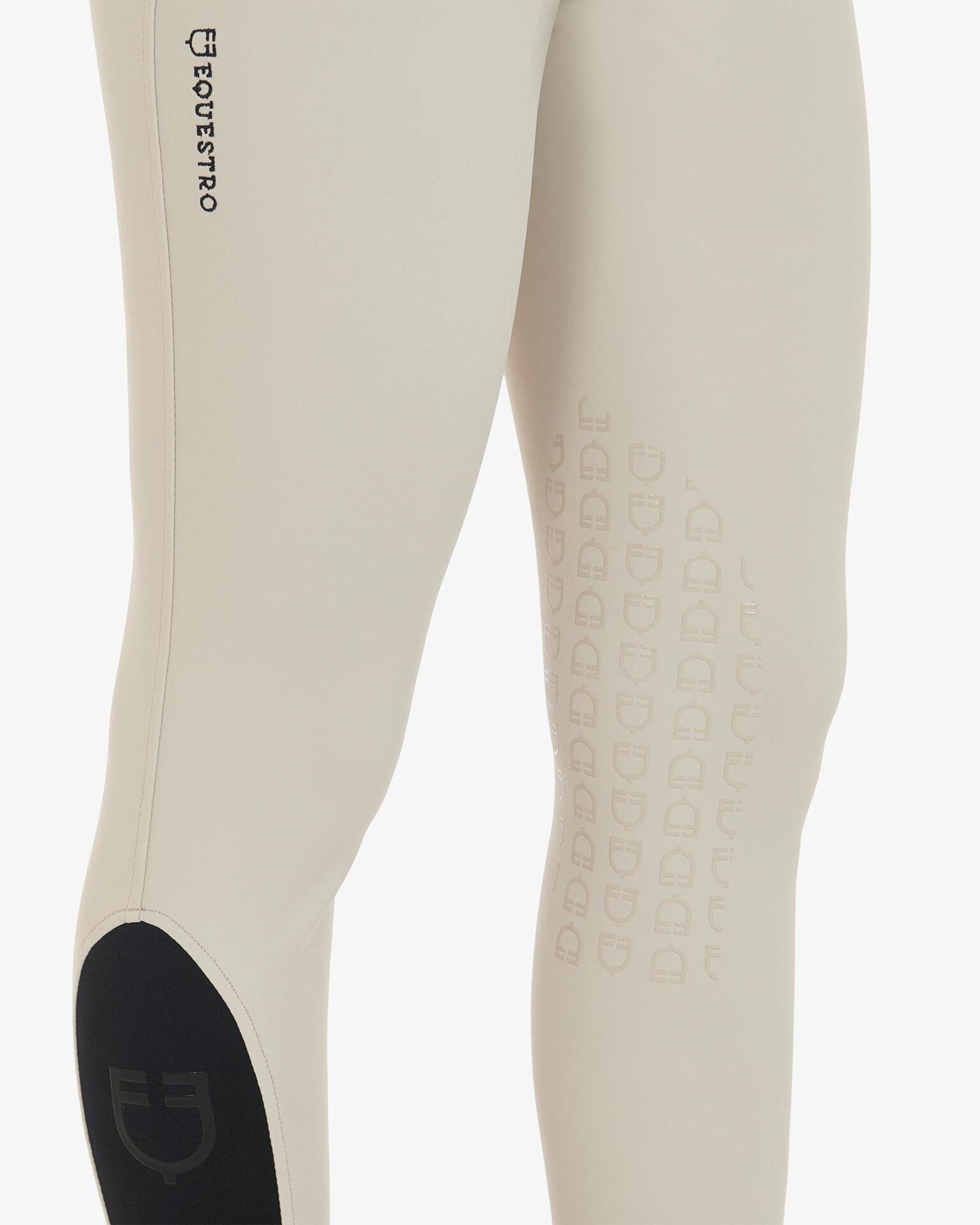 Equestro Dames Zomer Rijbroek Zenda Knie Grip Blauw - 4/7