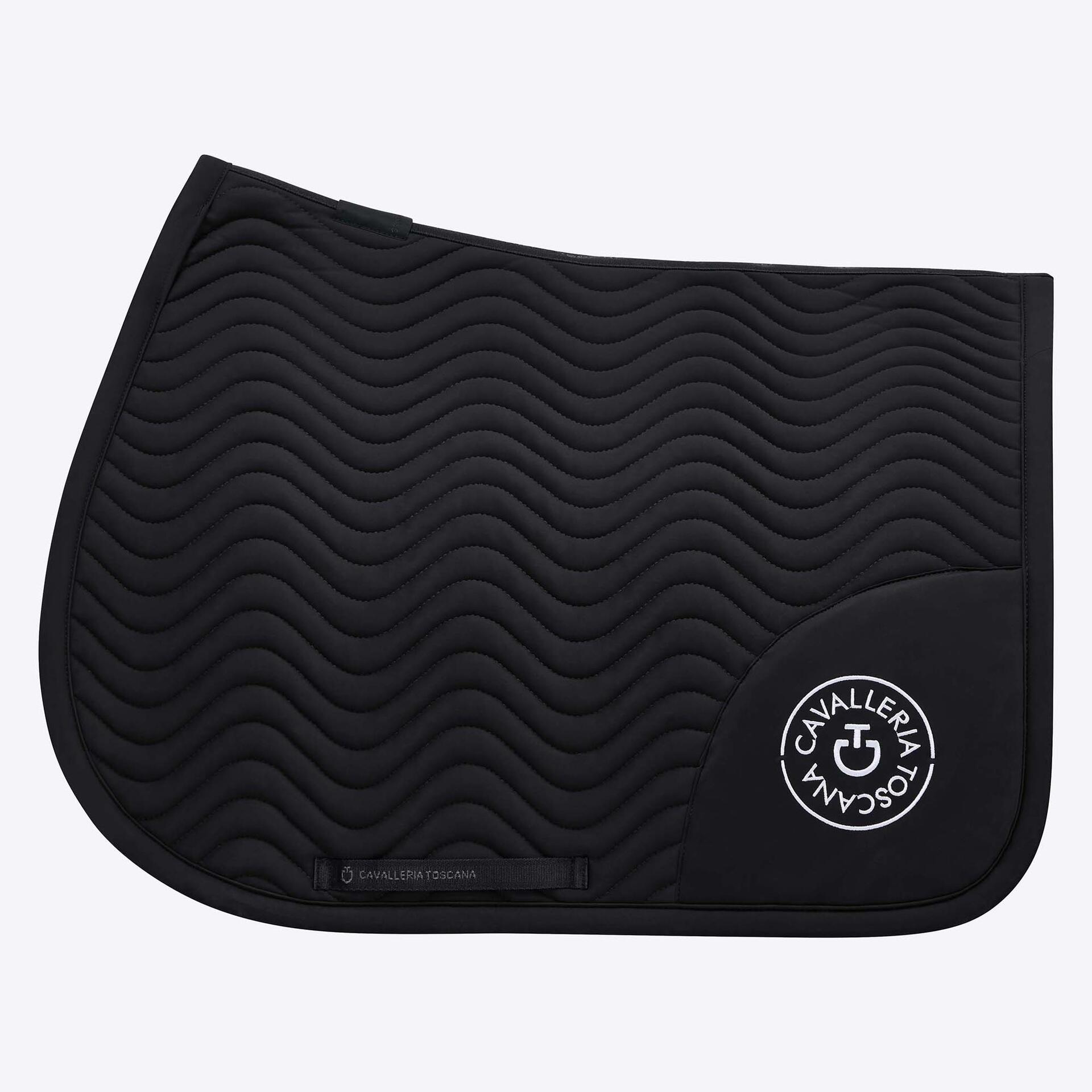 Cavalleria Toscana Double Orbit Wave Quilted Zadeldek Grijs - 5/7