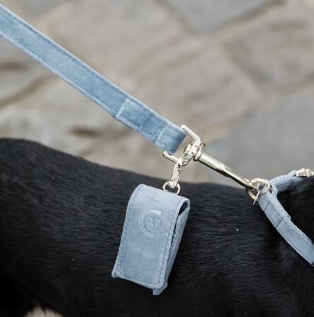 Porte-sac à crottes de chien carré en velours 7/7