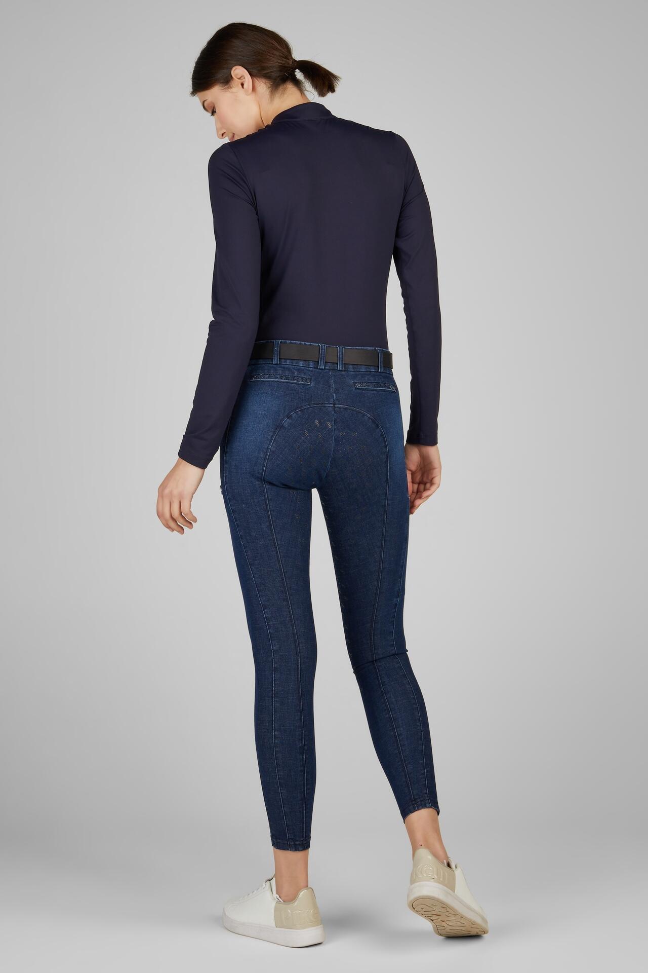 Pikeur Brinja Jeans Rijbroek Dames Blauw - 4/5