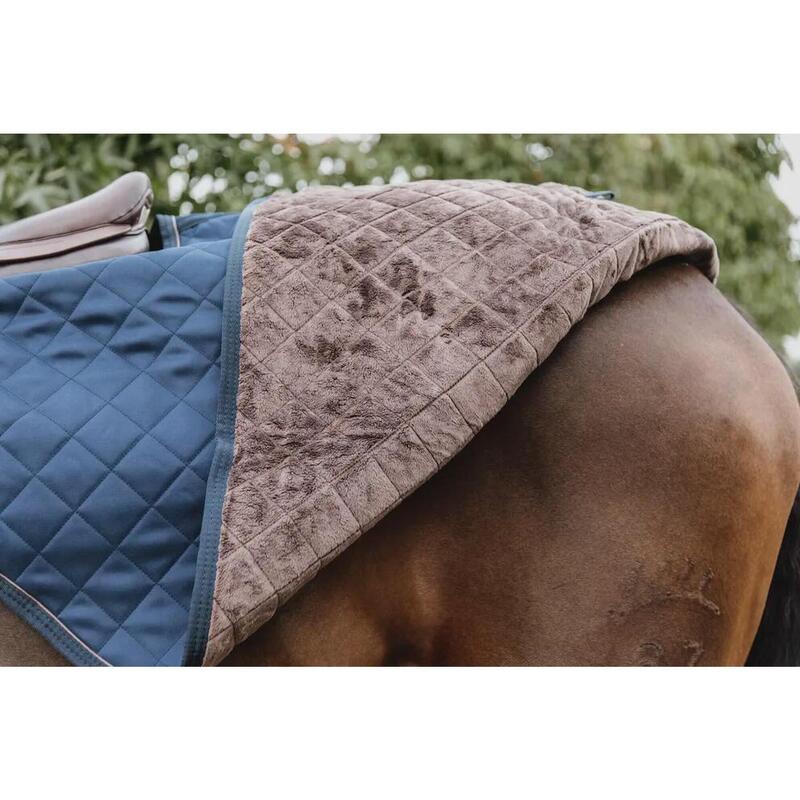 Couverture d’extérieur - 600D - L - Fourrure de lapin vegan - Navy