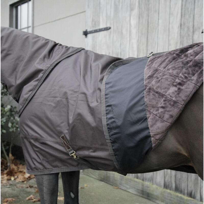 Couverture d’hiver - 1680D - 140 cm / 6'3 - Fourrure de lapin vegan - Brun