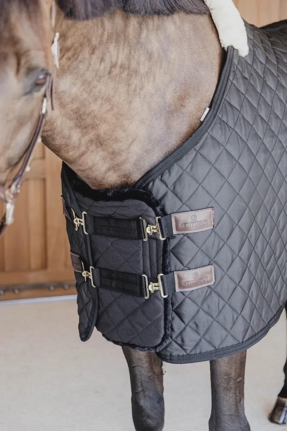 Borst Verlenger - Quilted met bont - 2 Sluitingen - Marine 6/7