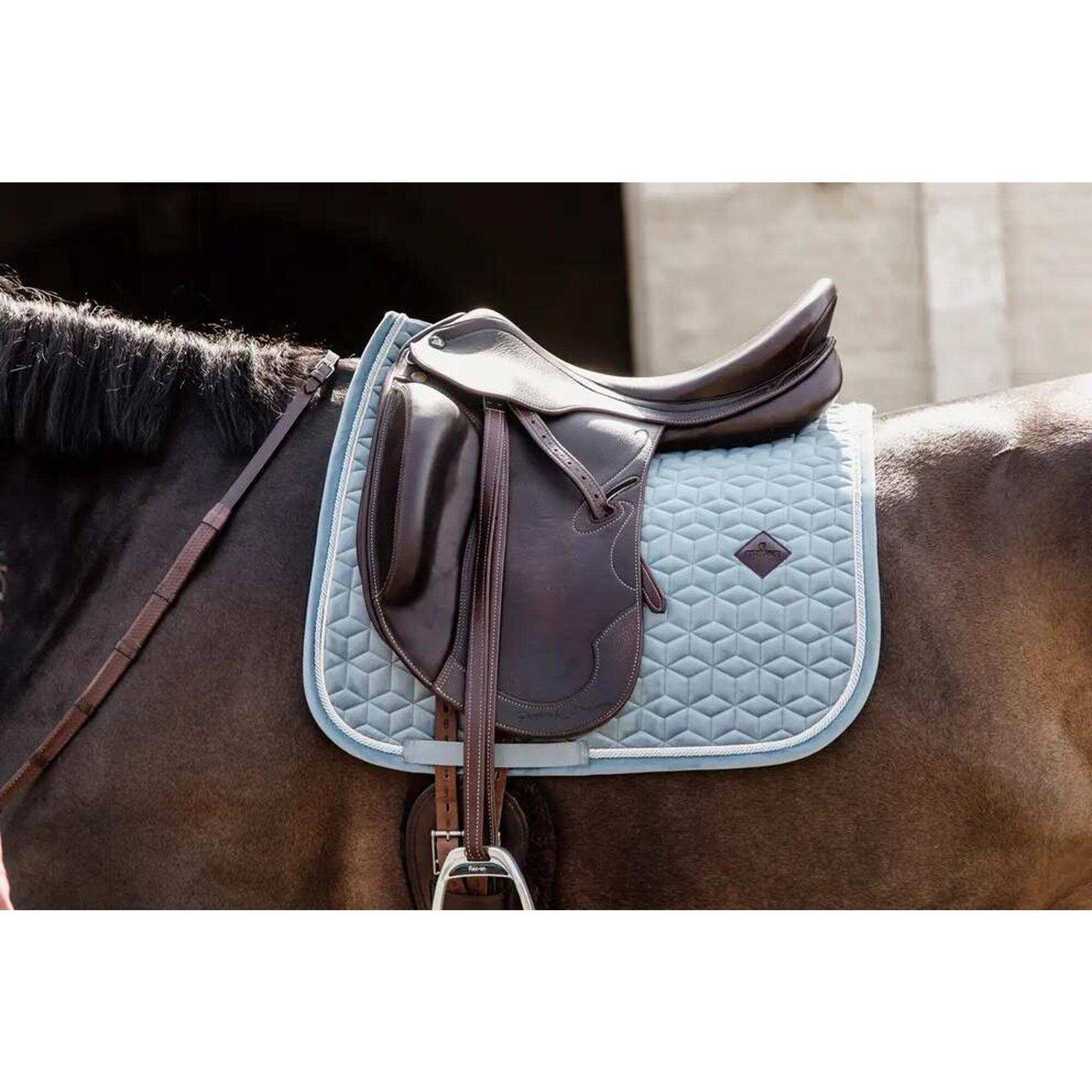 Tapis De Selle De Vitesse Hy Pro - Rose Avec Lien Noir, Pour Poney - 3