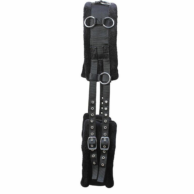 Euroriding Lunging Girth Teddy Fleece Zwart - 3/3