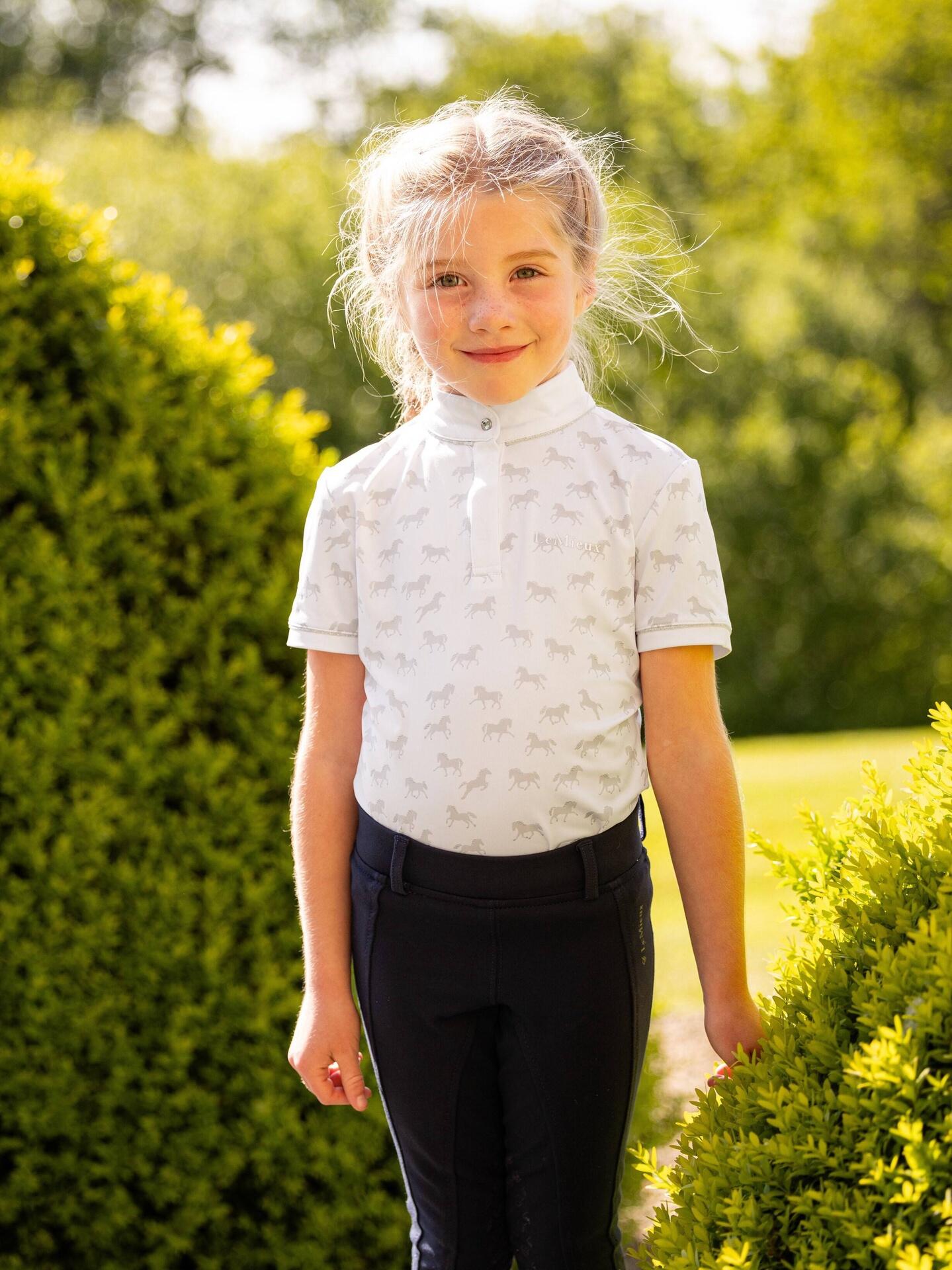 Lemieux Mini Bella Paardjes Wedstrijdshirt Kids Wit 3/7
