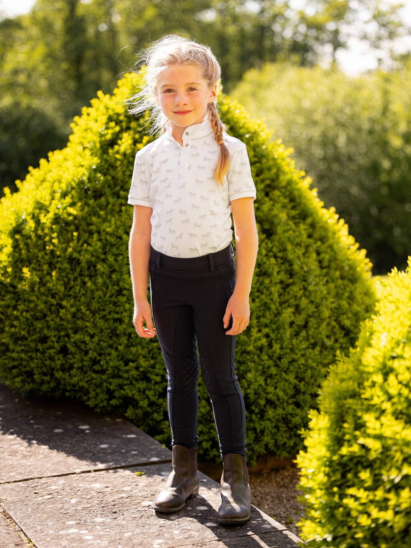 Lemieux Mini Bella Paardjes Wedstrijdshirt Kids Wit 4/7