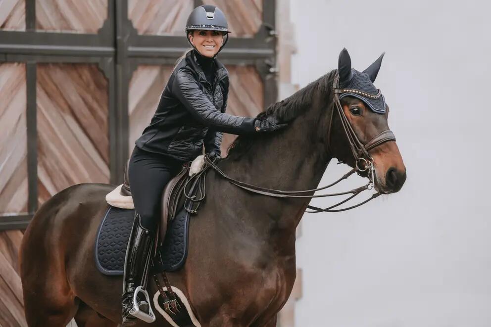 Oornetje Wellington glitter soundless zwart 6/6