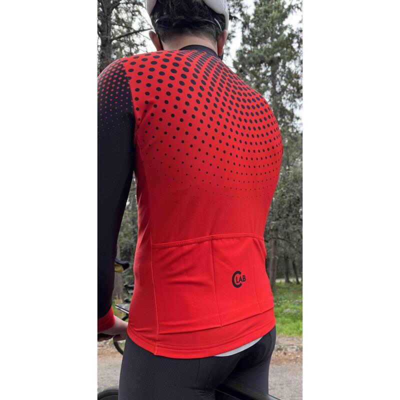 Zateplený cyklistický dres s dlouhým rukávem