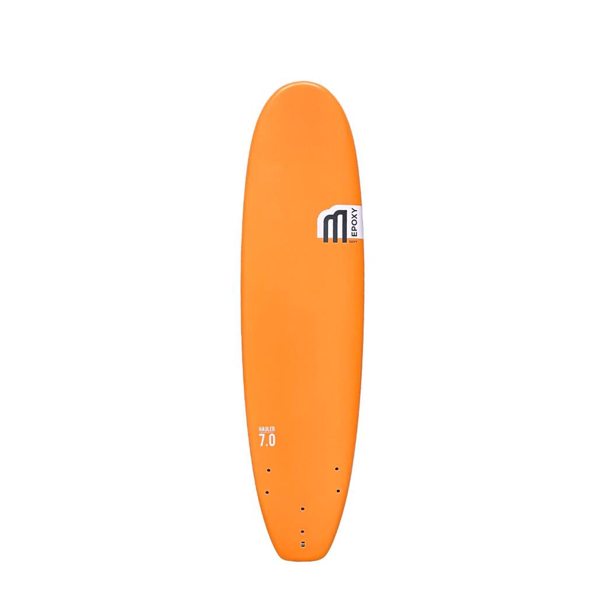 Mdns - Hauler Wide Epoxy 7'0 - Planche De Surf Softboard 7'0 - Planche De Surf - Orange - 7' - Decathlon
