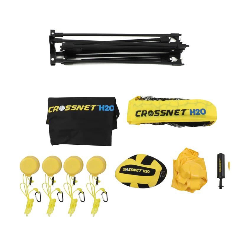 Crossnet Schwimmendes Volleyballnetz für den Pool – Wasserspiel Set Volleyball 2/3
