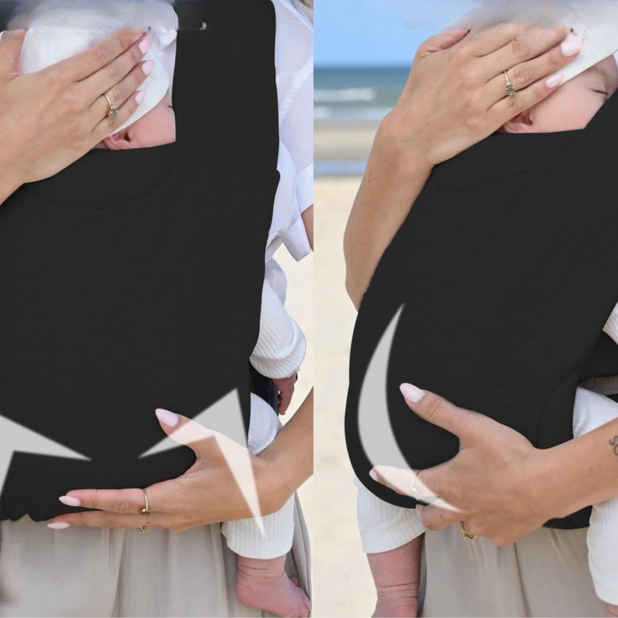 Porte-Bébé Deryan Nova - Ergonomique - Confortable - Noir 4/4