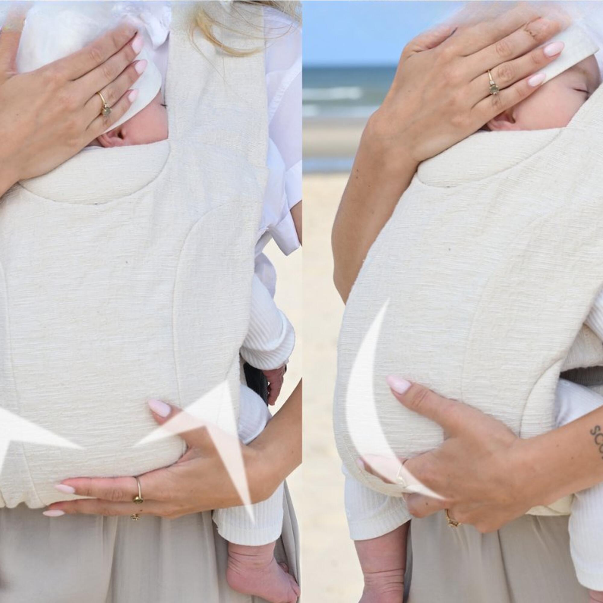 Porte-Bébé Deryan Nova - Ergonomique - Confortable - Crème 5/5