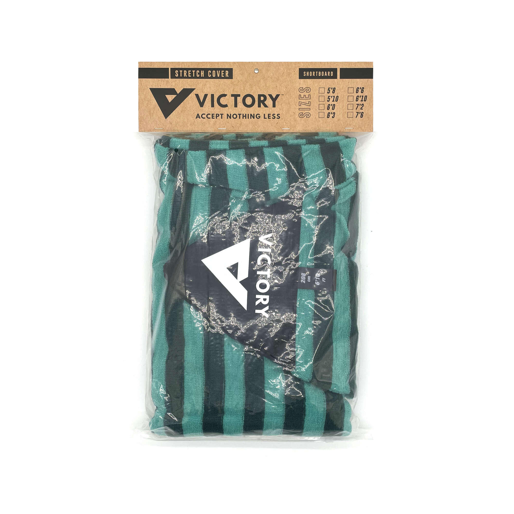 VICTORY - Funda de surf calcetin - Shortboard - 5'8 - Turquesa / Gris 3/4