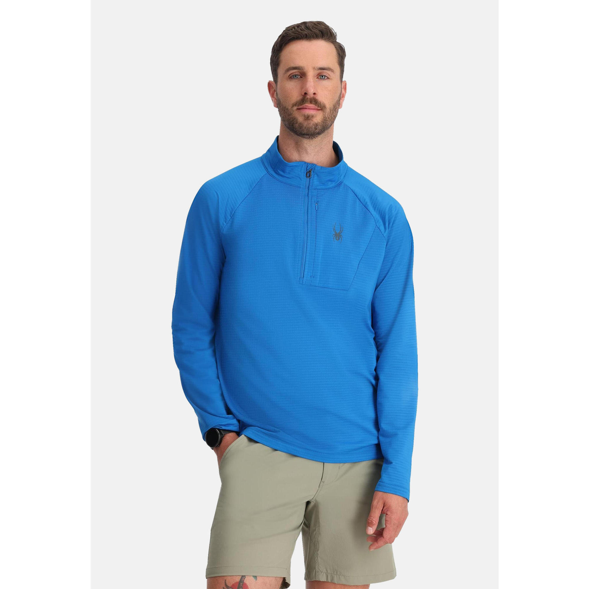 Spyder - Sweat Zippé Hiking Homme - Gridweb - Pull - Bleu - Decathlon