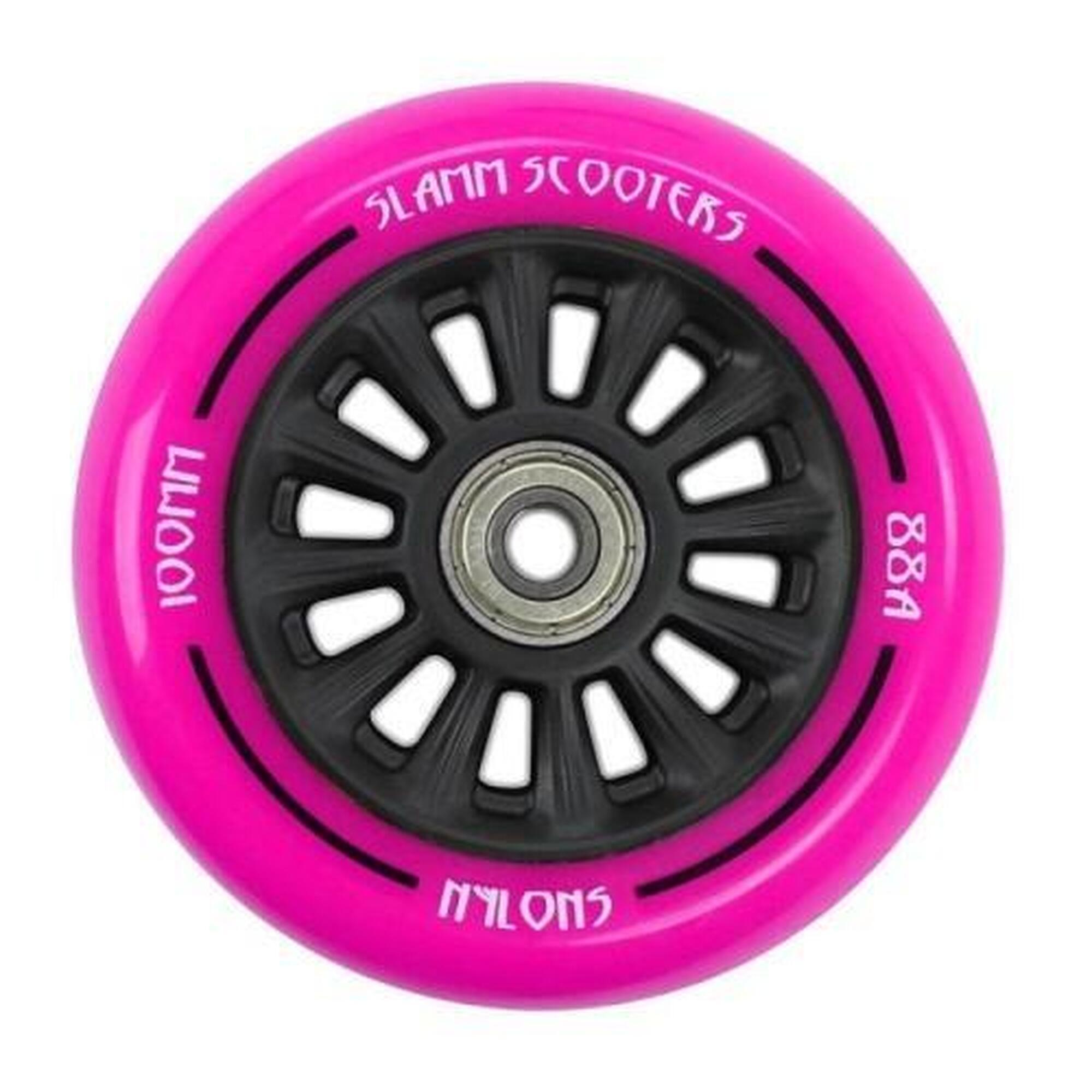 Slamm Nylon core roue trottinette freestyle rose      1595€    SLAMM SCOOTERS Slamm Nylon core roue trottinette freestyle roseVendu exclusivement en ligne   