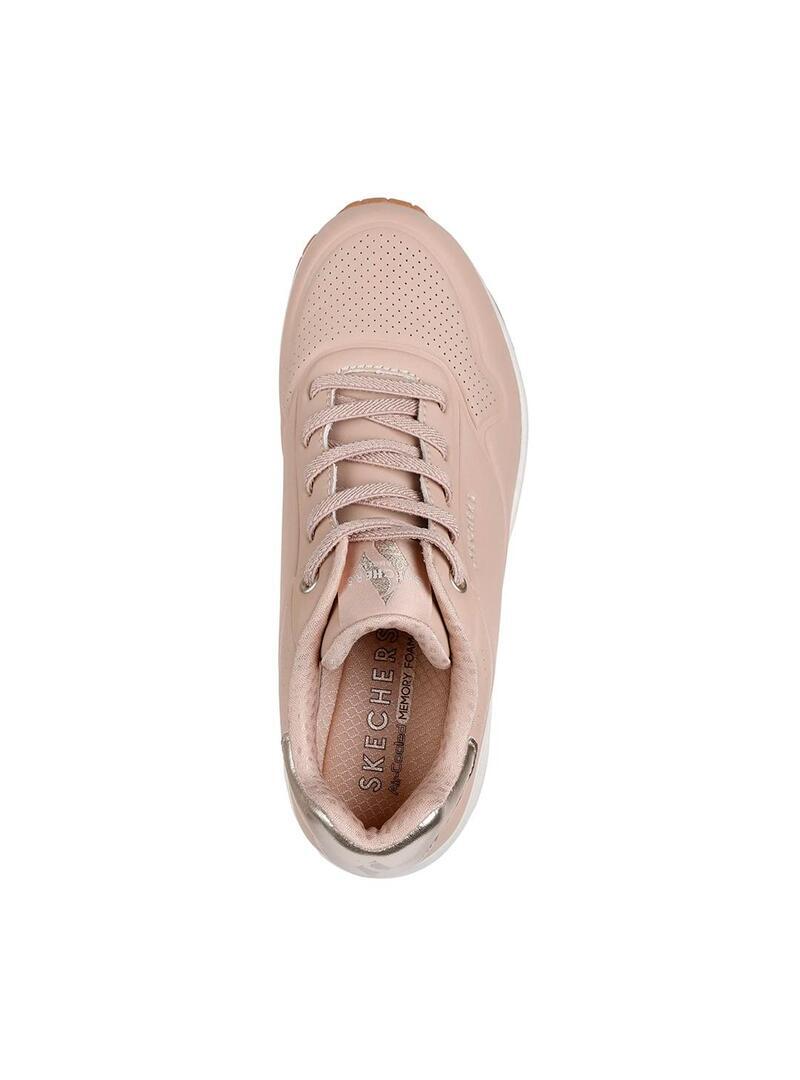 Zapatilla para Mujer Skechers Uno-shimmer away Beige 4/5